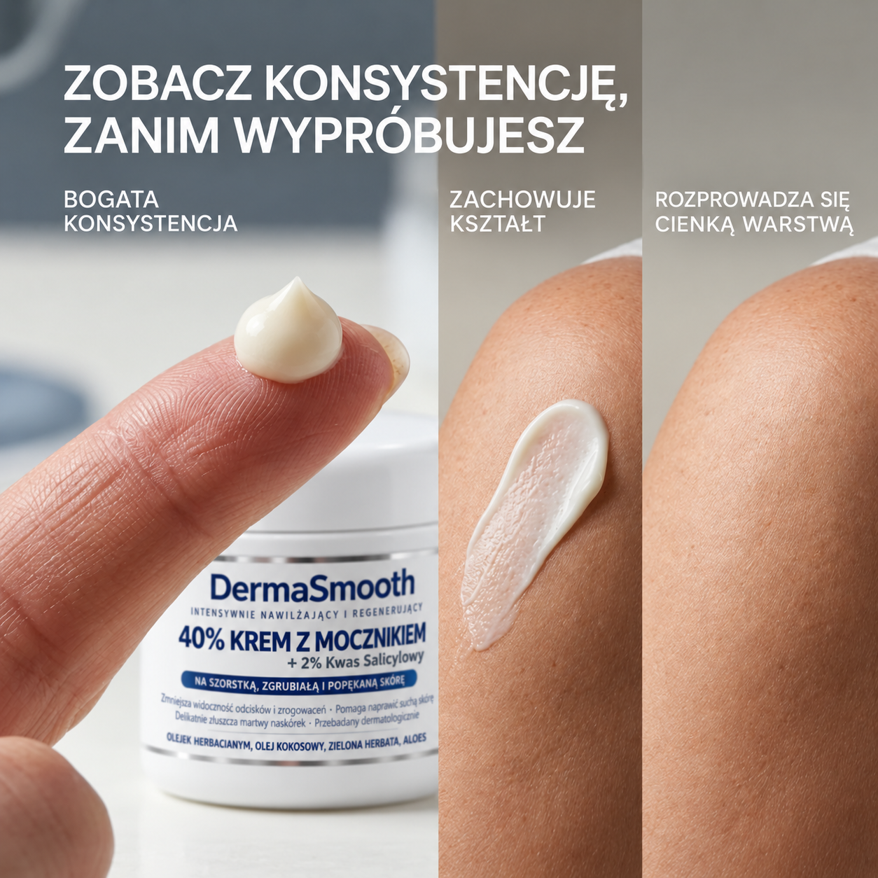 DermaSmooth 40 — Krem keratolityczny z mocznikiem 40% na zrogowacenia i zgrubienia